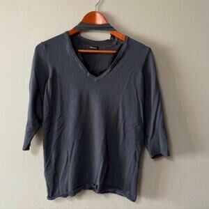 Womens Size 2x Torrid Sweater Fun lace neckline 80% rayon 20% nylon Blue with bl